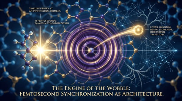 Golden electron riding a complex iridescent wave of molecular vibration