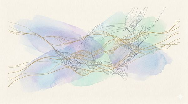 Two warm currents intertwined with gold