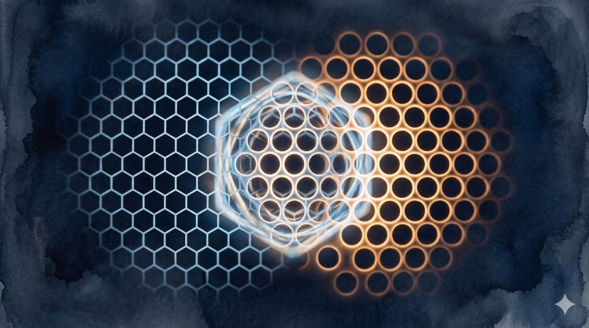 Two different patterns resolving into a shared mathematical language